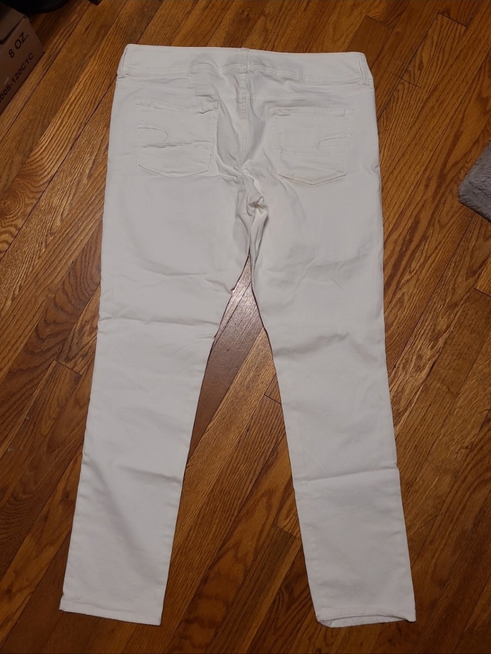 American Eagle White Skinny Chinos Pants 14
